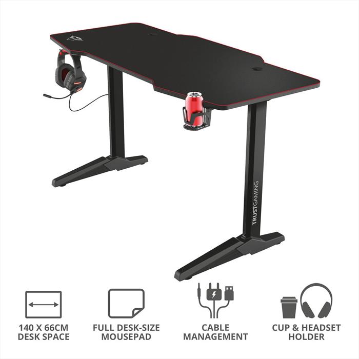 Image of GXT1175 IMPERIUS XL GAMING DESK Black