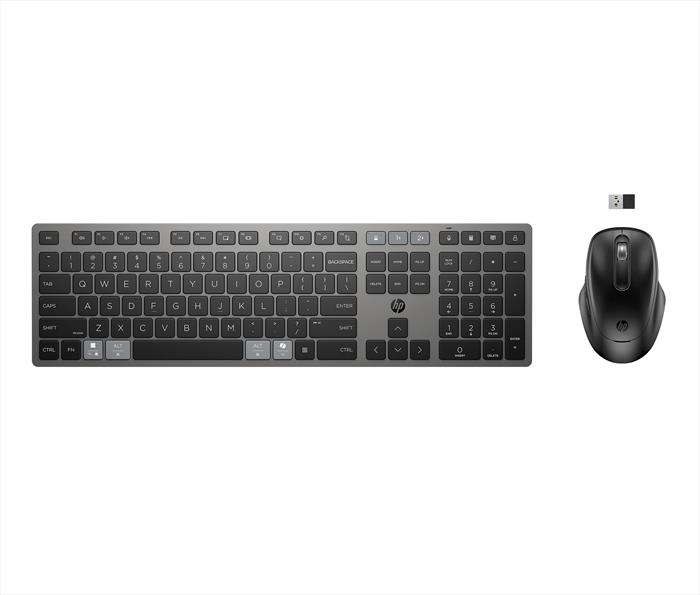 Tastiera E Mouse Wireless HP - Connessione USB 2.4 GHz, Tastiera Silenziosa, Batteria Lunga Durata | Per Ufficio E Casa, Nero Opaco