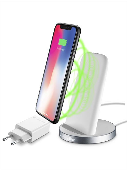 Image of WIRELESS CHARGER STAND KIT per iPhone X / 8 /8Plus Bianco