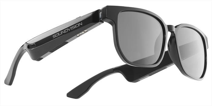 Osmond Bluetooth V5.3 Occhiali da sole Chiamata Sport All'aperto Cuffie HIFI Nero Tecnologia Anti-Touch UV, Nero