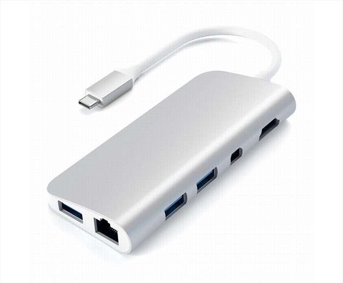 Image of ADATTATORE USB-C MULTIMEDIA argento