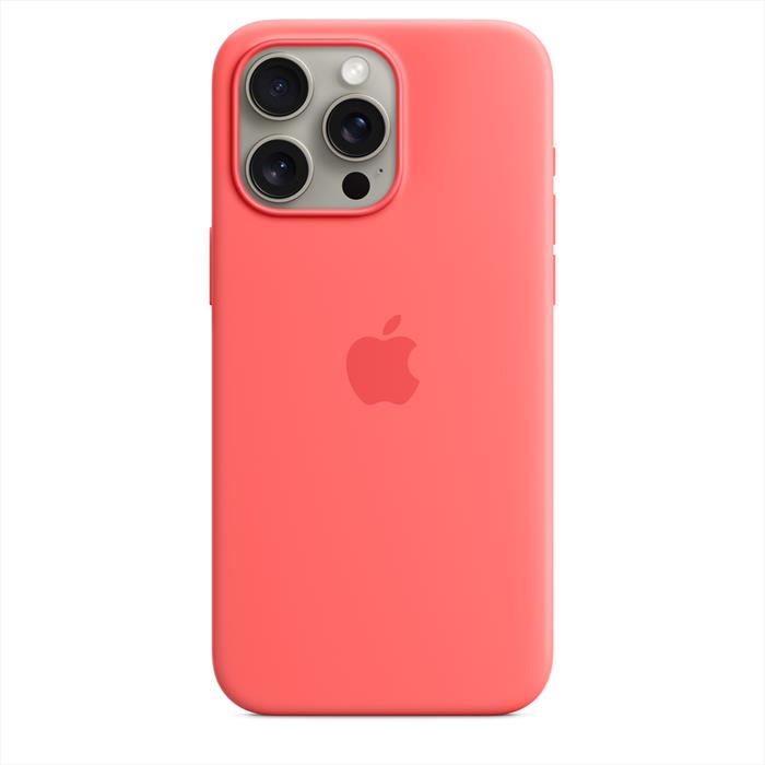 Image of Apple Custodia MagSafe in silicone per iPhone 15 Pro Max - Guava