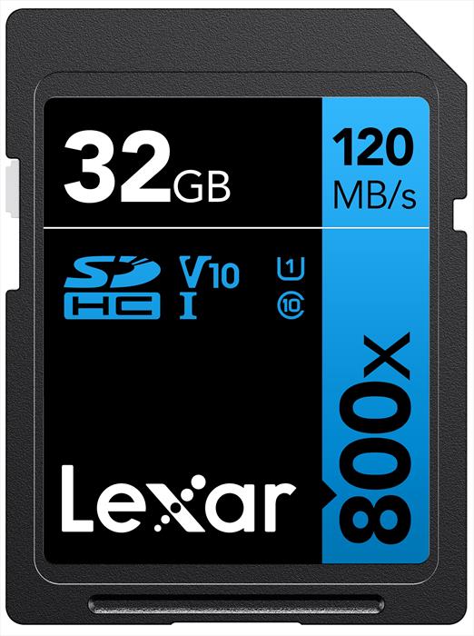 Image of 32GB LEXAR PROFESSIONAL 800X SDHC Black/Blue