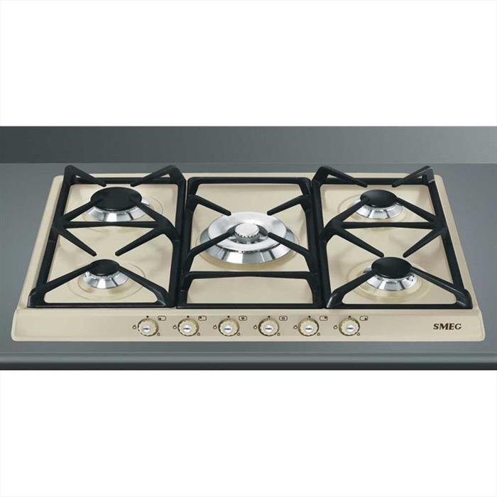 Smeg - Piano Cottura A Gas Sr775po 5 Fuochi 68,5cm-panna