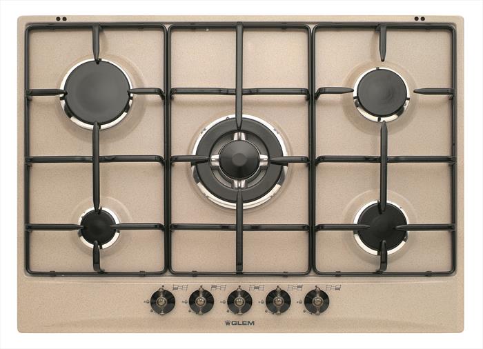 Glem Gas - Piano Cottura A Gas Gt755sa 5 Fuochi 68,5cm-avena