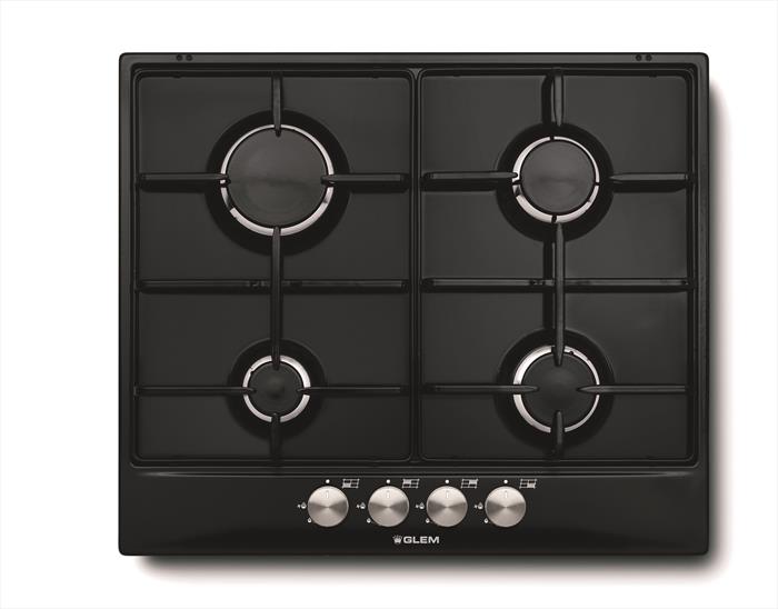 Glem Gas GT64BK Piano Cottura Nero Da Incasso 4 Fornello(I)-image