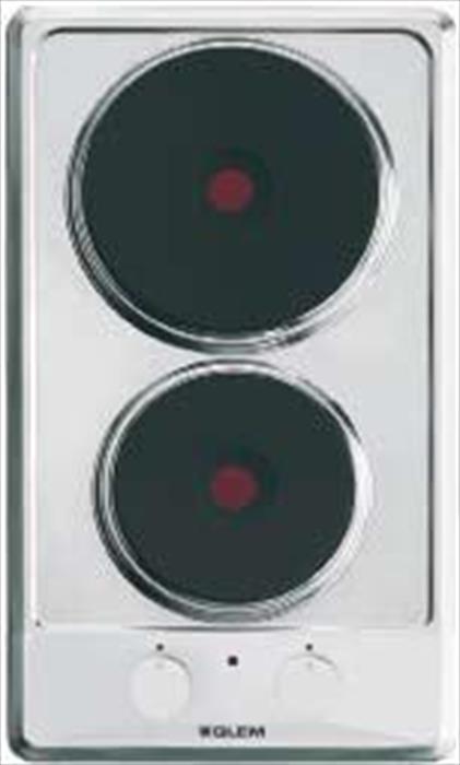 Glem Gas - Piano Cottura Elettrico Gt320ix 2 Fuochi 29 Cm-inox