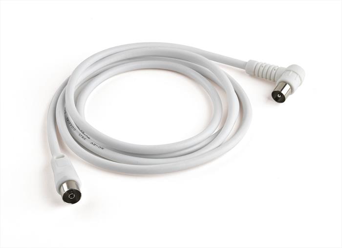 Meliconi - Cavo Antenna Con Plug 90 Gradi 2 Mt Ant2m90-bianco
