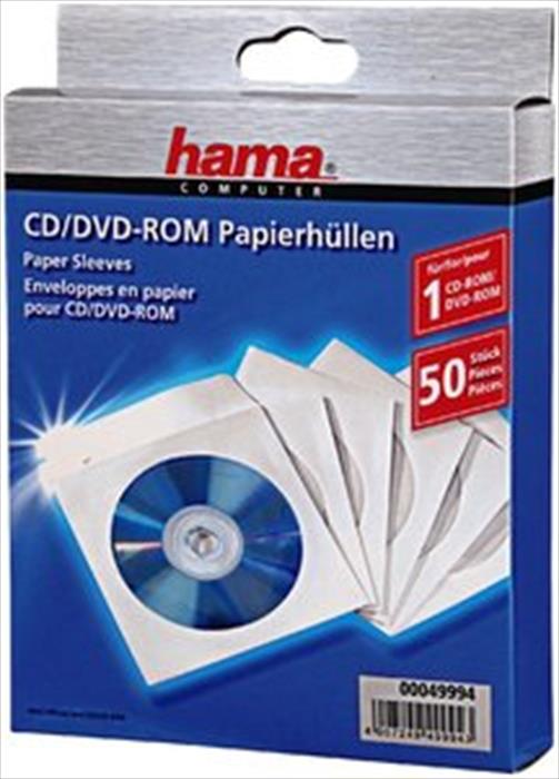 Hama - 50 Bustine Per Cd/dvd-bianco