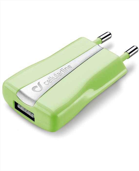 Cellularline - Usb Compact Charger Achusbcompactcg-verde