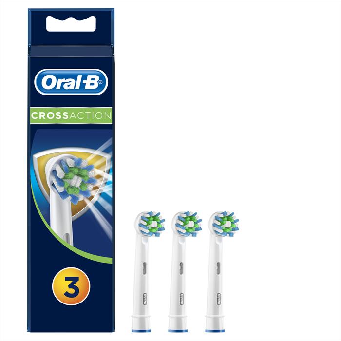 Oral-b - Testine Crossaction, 3 Pezzi-bianco Oral-b - Testine Crossaction, 3 Pezzi-bianco