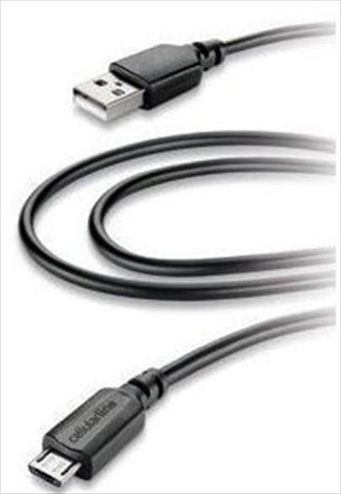 Cellularline - Usbdatacmfiipd2mw Cavo Micro Usb-nero