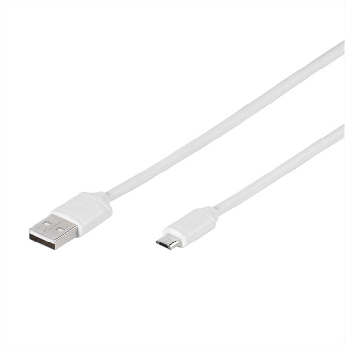 Vivanco - Micro Usb 2.0 Usb A-plug To Usb Micro B-plug-bianco