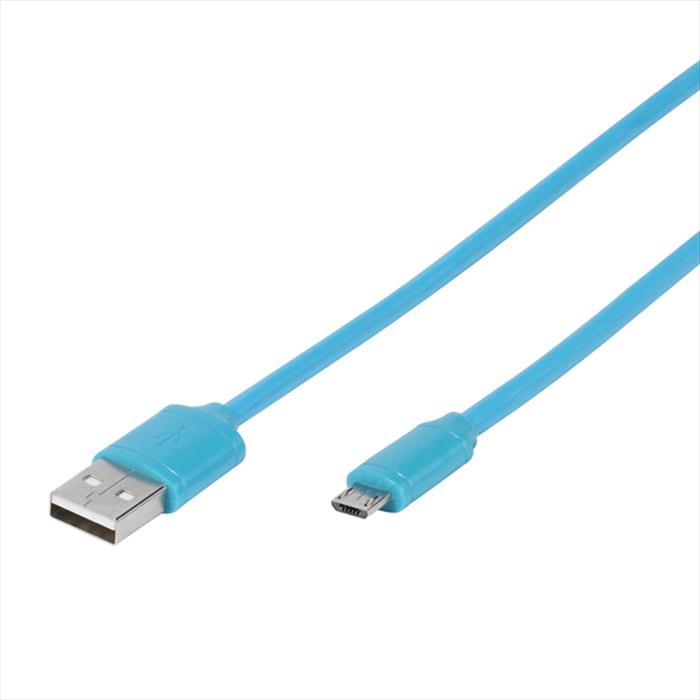Vivanco - Micro Usb 2.0 Usb A-plug To Usb Micro B-plug-blu
