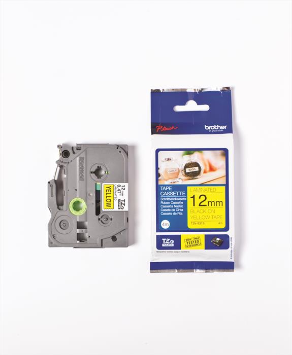 Brother TZE631S Nastro Per Etichettatrice Nero Su Giallo Tze-image