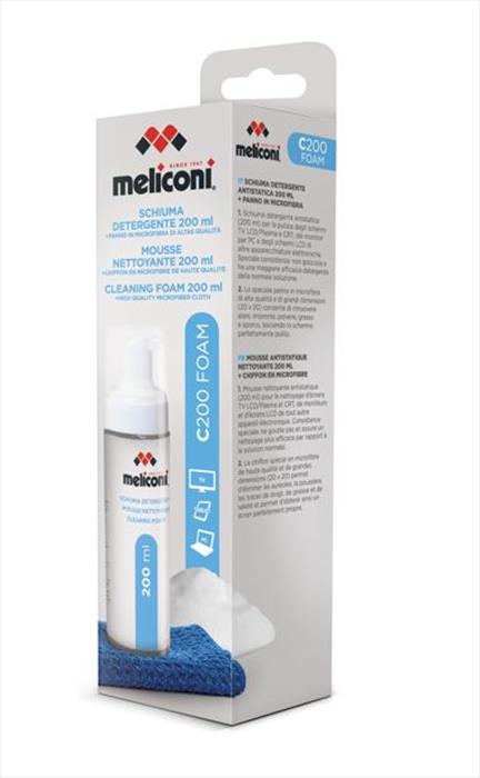 Meliconi C200 Foam Lcd/Tft/Plasma Spruzzo E Panno Asciutto Per La Pulizia Dell'apparecchiatura 200 Ml-image
