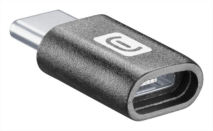 Cellularline - Chadusbck Microusb-usb-c Adattatore Usb-nero