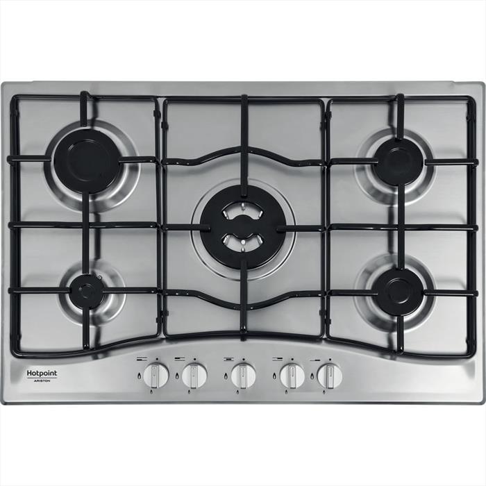 Hotpoint Ariston PCN 752 T/IX/HAR Piano Cottura a Gas 5 Fornelli 75 cm (Inox)