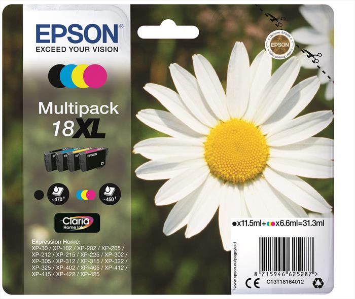 Epson - C13t18164022-multipack 4 Colori (ncmg)