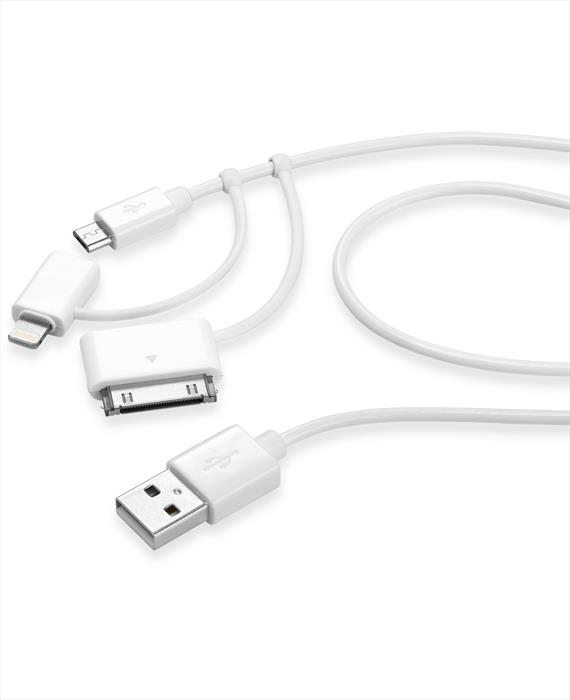 Cellularline - Usbdatac3in1mfitab-bianco