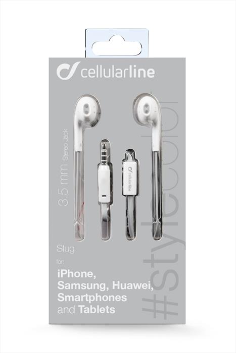 Cellularline - Slugsmartw Auricolari Con Filo-bianco