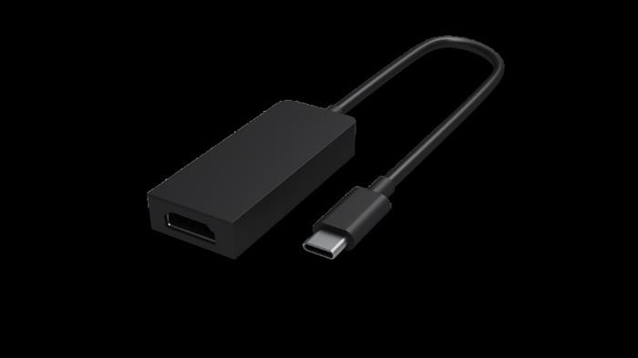 Microsoft - Usb-c To Hdmi Adapter Per Surface Book2-nero