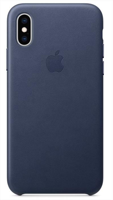 Apple - Custodia In Pelle Per iPhone XS Max-blu Notte