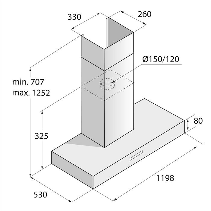 Asko Pro Series CW4176S Cappa Aspirante A Parete Bianco 746 M³/H-image
