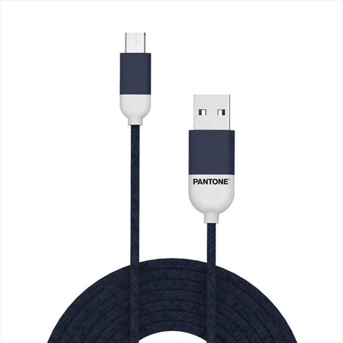 Pantone - Pt-mc001-5n - Microusb Cable 1 5 Mt-blu/plastica