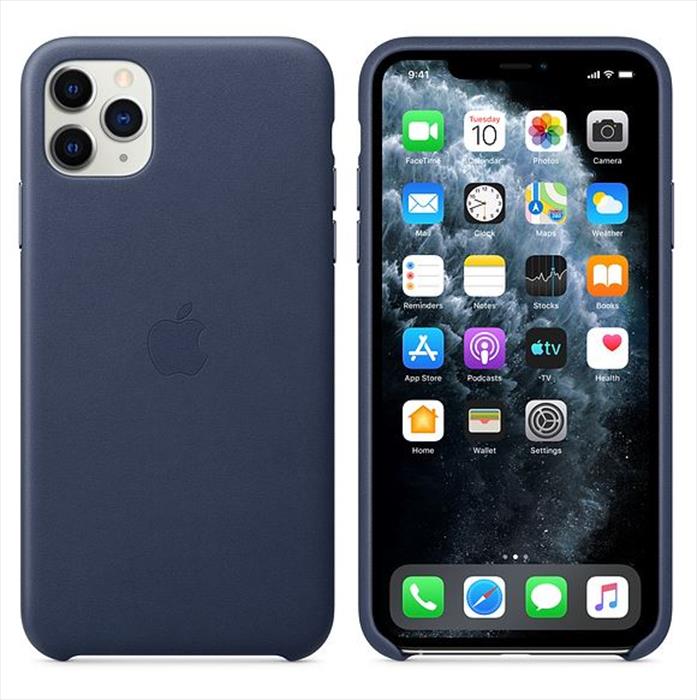 Apple - Custodia In Pelle Per iPhone 11 Pro Max-midnight Blue