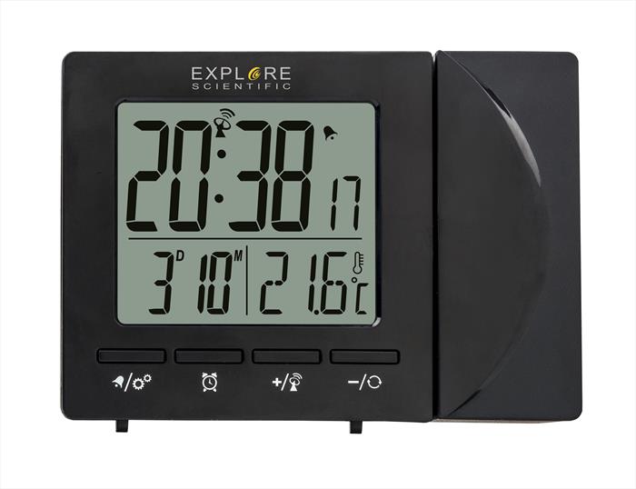Explore Scientific - Rdp1001 Orologio Radiocontrollato Con Proiezione-black