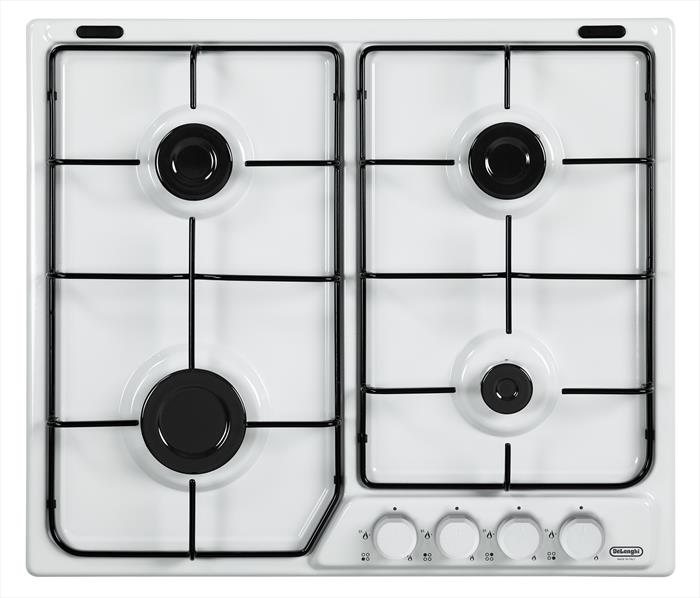 De Longhi - Piano Cottura A Gas Ffb 46 Asv 4 Fuochi 58cm-bianco