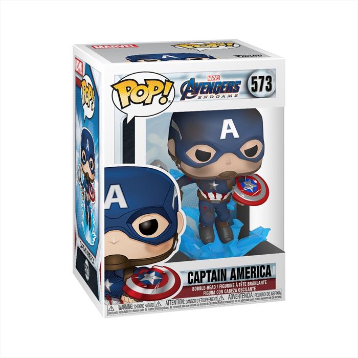 Funko - Pop Marvel: Endgame- Capt A W/brokenshield&mjolnir