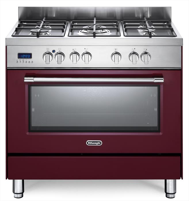 De Longhi - Cucina A Gas Pro 96 Mr Ed Classe A-rosso Bordeaux