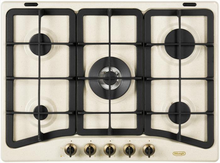 De Longhi - Piano Cottura A Gas Avf 57 Pro 5 Fuochi 68cm-avena