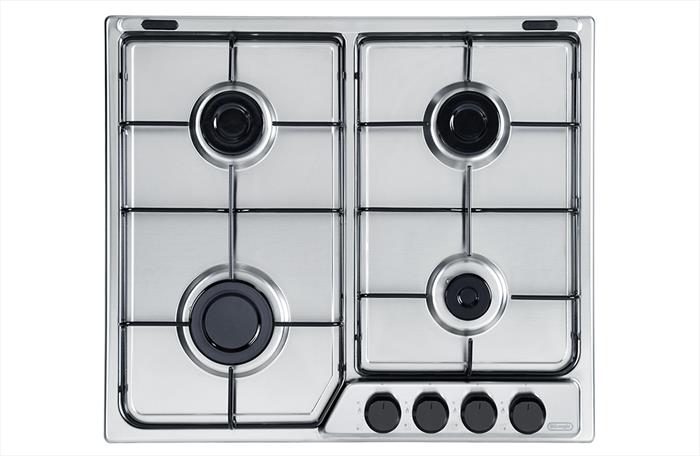 De Longhi - Piano Cottura A Gas Ffa 46 Asv 4 Fuochi 58cm-inox