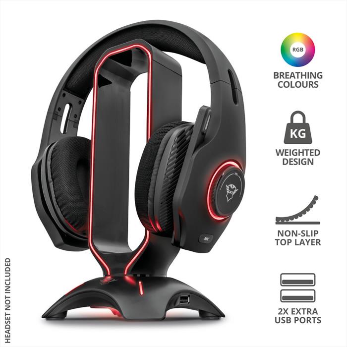 Trust - Gxt265 Cintar Rgb Headset Stand-black Rgb