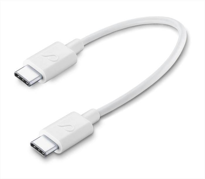 Cellularline - Usbdatactrusbc2cw Cavo Dati-usb-c To Usb-c-15 Cm-bianco
