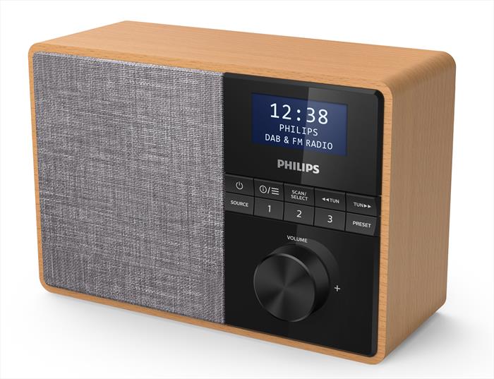 Philips TAR5505/10 Radio Portatile Digitale Nero, Grigio, Legno-image