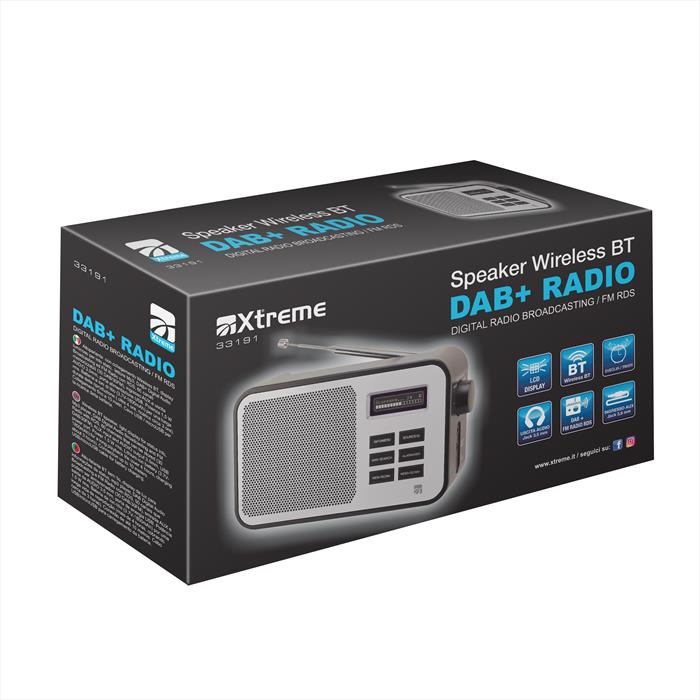 Xtreme - Speaker Wireless Bt Dab+ Radio-nero