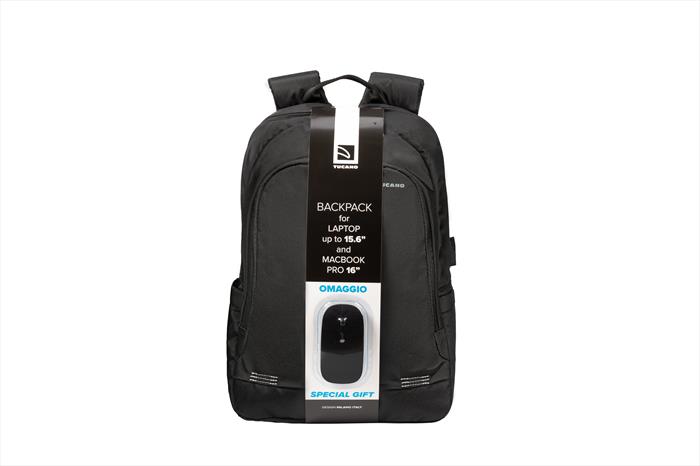Tucano - Forte Backpack + Wireless Mouse-nero