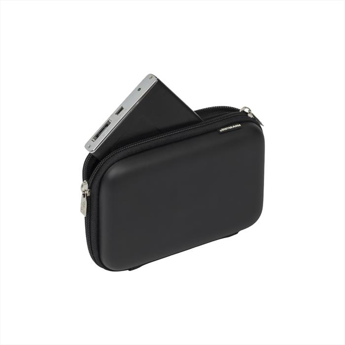 Rivacase - 9102 Custodia Per Hardisk/gps Nero In Semilpelle-nero