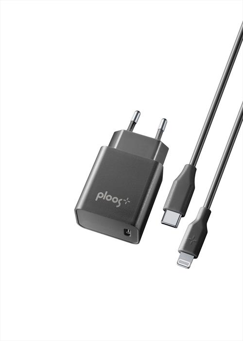 Ploos - USB-C Kit Adapter 18W - USB-C To Lightning Caricabatterie Da Rete USB-C 18W Con Cavo USB-C To Lightning-image