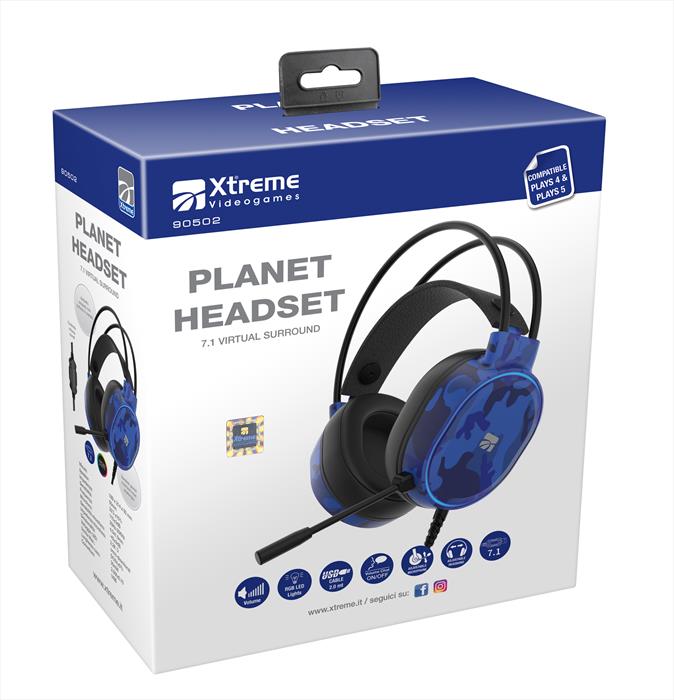 Xtreme - Planet Headset Ps5-blu/nero