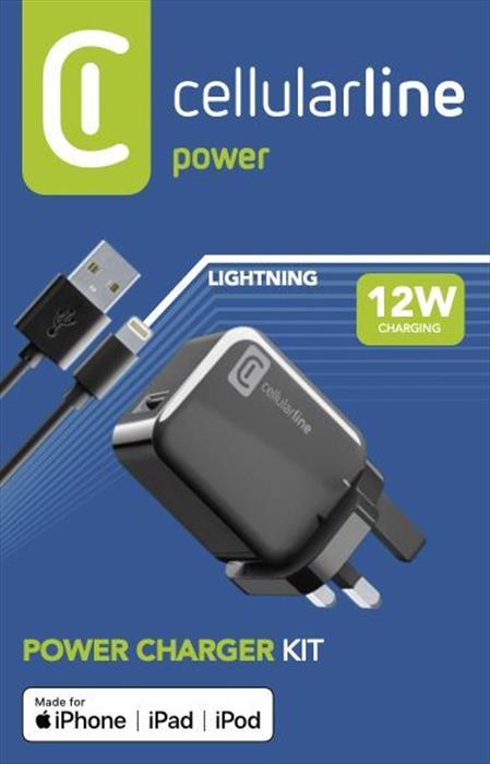 Cellularline - Achkitmfi12wukk Carica Batterie-nero