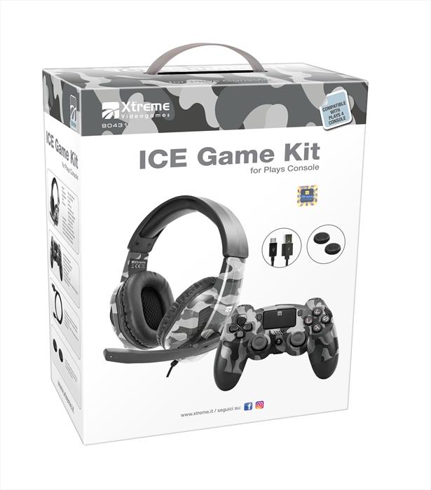 Xtreme - Ice Game Kit Cuffia+pad-camouflage Grigio