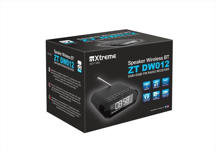 Xtreme - Radiosveglia Dab/dab+ Zt Dw012-nero