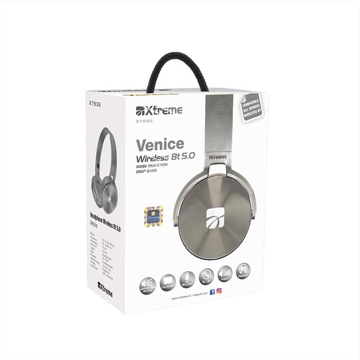 Xtreme - Headphone Wireless Bt Venice-argento