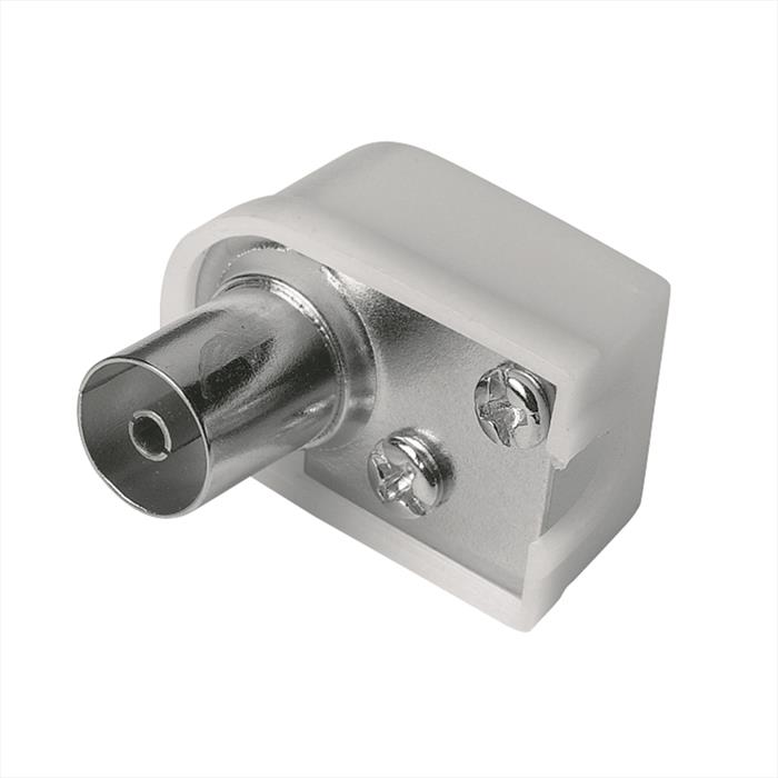Hama - Spina Antenna Angolare-silver/bianco