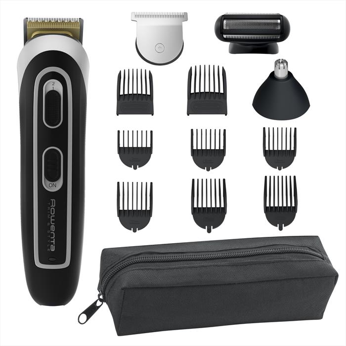 Rowenta - Tn9140 Trim&style 13 In1 Regolabarba Multifunzione-nero/argento